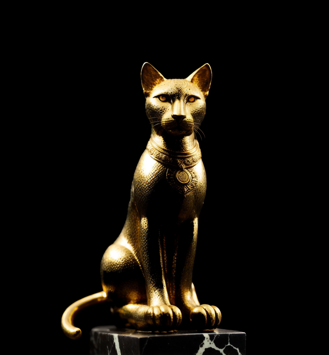 00112-3594436832-image of an ancient bastet Figure,black marble,gold details,cinematic lighting,analog image,.png